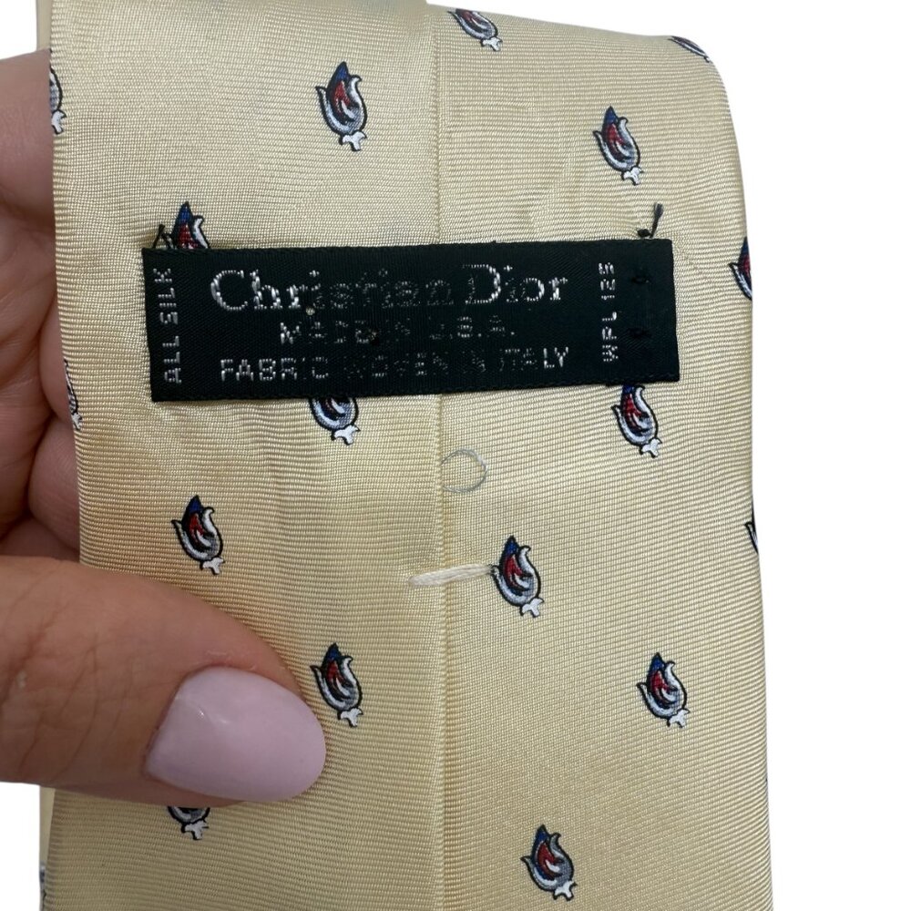 Set of 2 VTG Christian Dior 100 % Silk Men's Ties - Picture 4 of 10